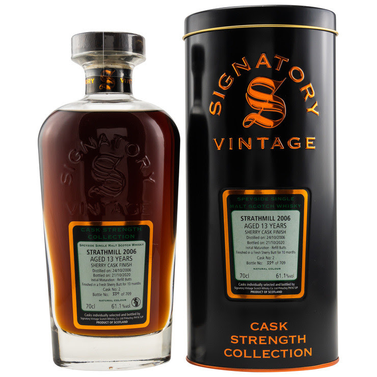Strathmill 13 Jahre 2006/2020 Refill Butts & Fresh Sherry Butt Finish #2 Signatory Cask strength Col