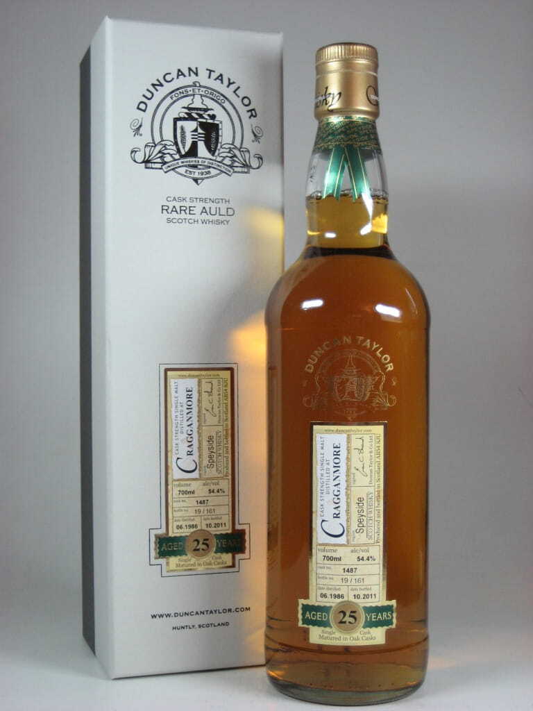 Cragganmore 25 Jahre 1986/2011 Rare Auld Duncan Taylor 54,4%vol. 0,7l