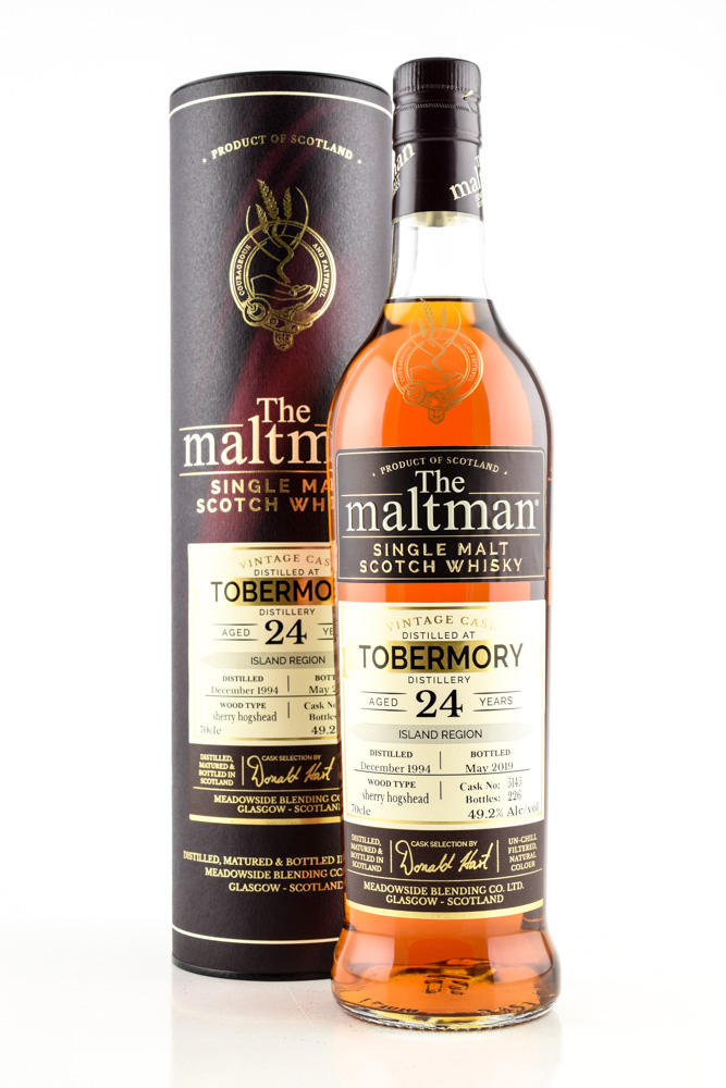 Tobermory 24 Jahre 1994/2019 Sherry Hogshead #5145 The Maltman 49,2%vol. 0,7l