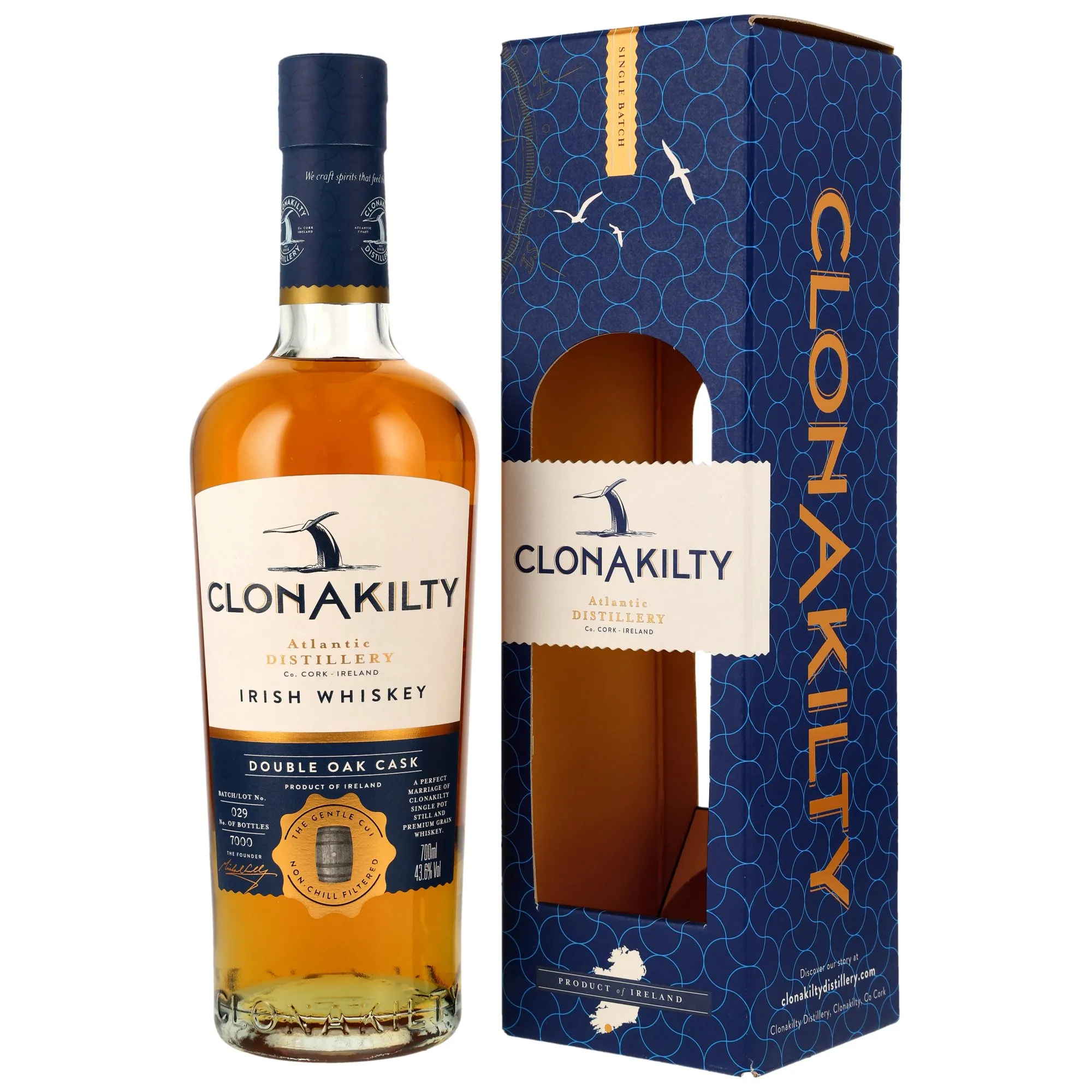 Clonakilty Double Oak Cask, Batch No. 029, 2021, 43.6%