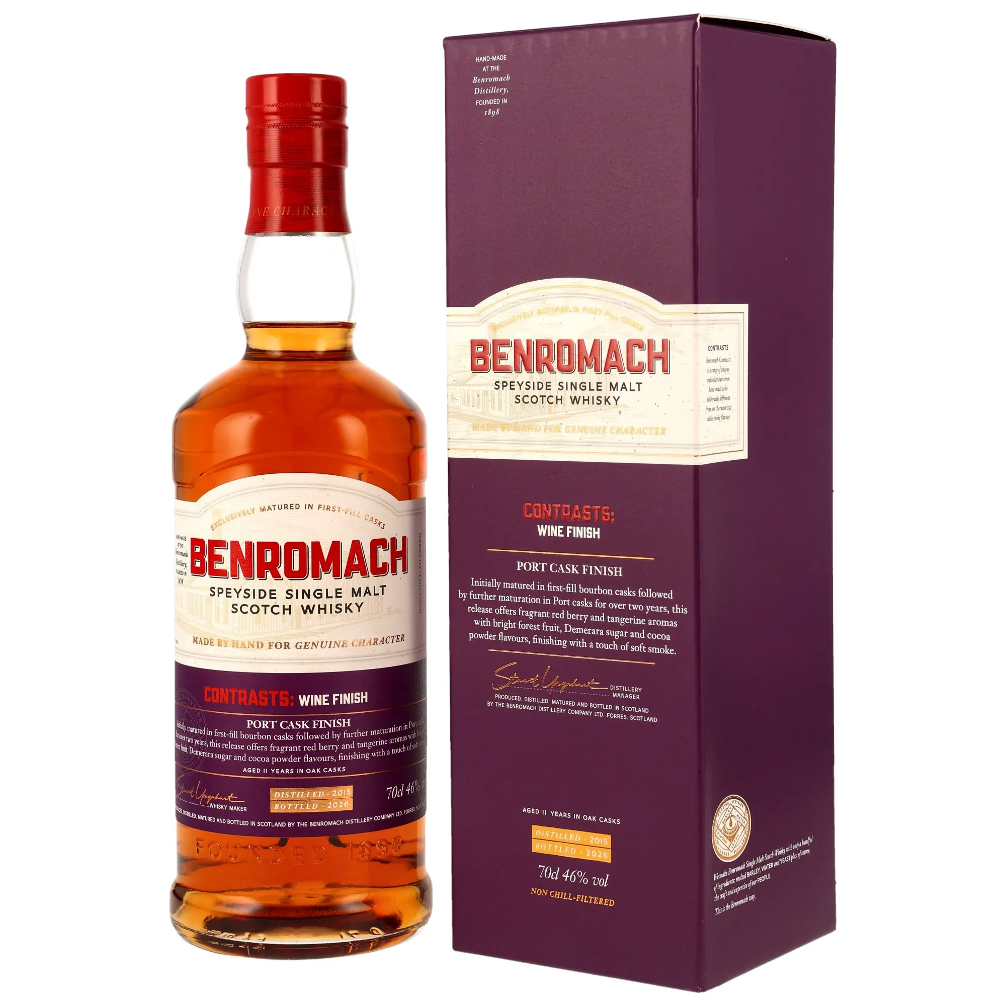 Benromach 2015/2026 - 11 Year Old - Contrasts: Port Cask Finish