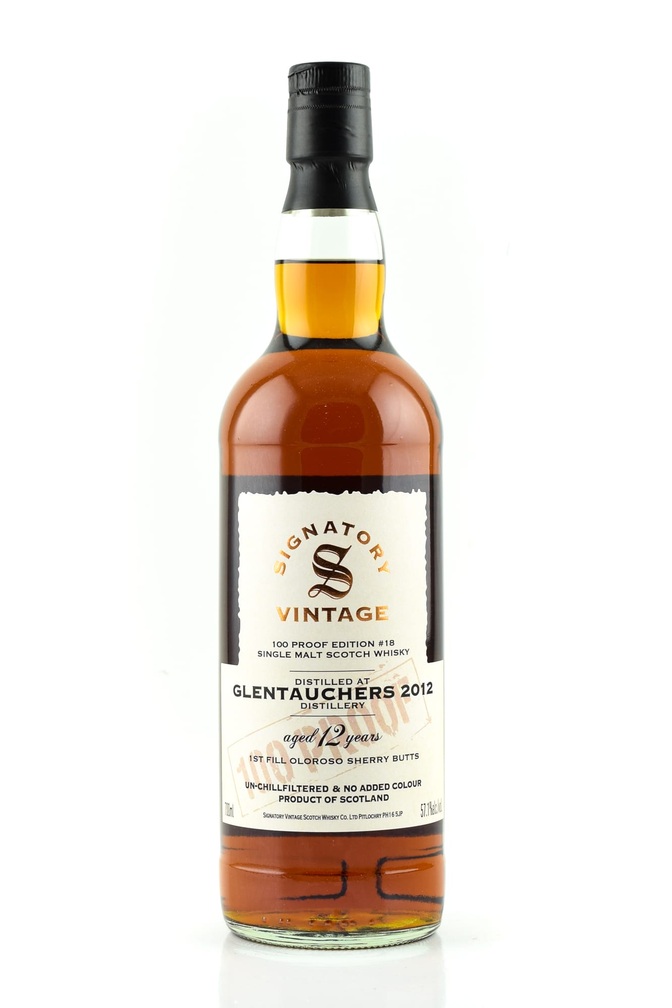 Glentauchers 2012 100 Proof Edition #18 Signatory Vintage