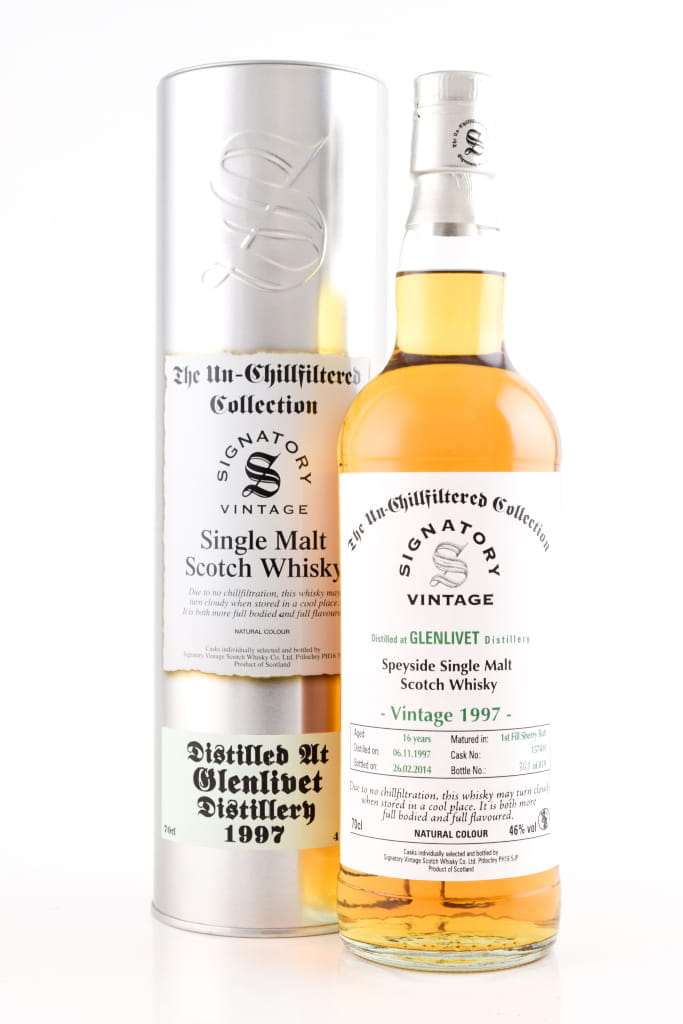 Glenlivet 16 Jahre 1997/2014 1st fill Sherry Butt #157410 Un-Chillfiltered Signatory 46%vol. 0,7l