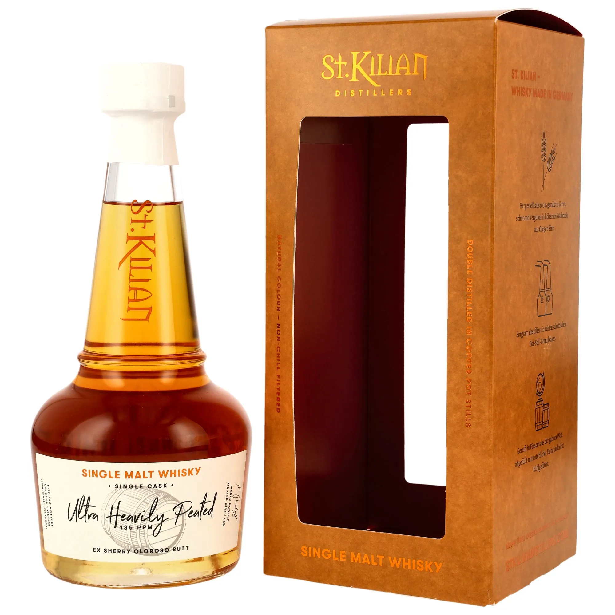 St. Kilian 2019/2025 Ultra Heavily Peated (135ppm) 5 Year Old, Oloroso Sherry Cask, Cask #4050, 2025, 59.7%