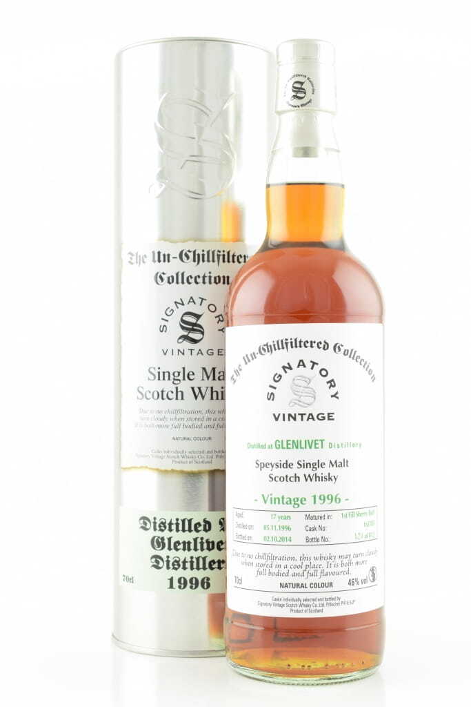 Glenlivet 17 Jahre 1996/2014 1st fill Dark Sherry Butt #165183 Signatory 46%vol. 0,7l Glenlivet 17 Jahre 1996/2014 1st fill Dark Sherry Butt #165183 Signatory 46%vol. 0,7l