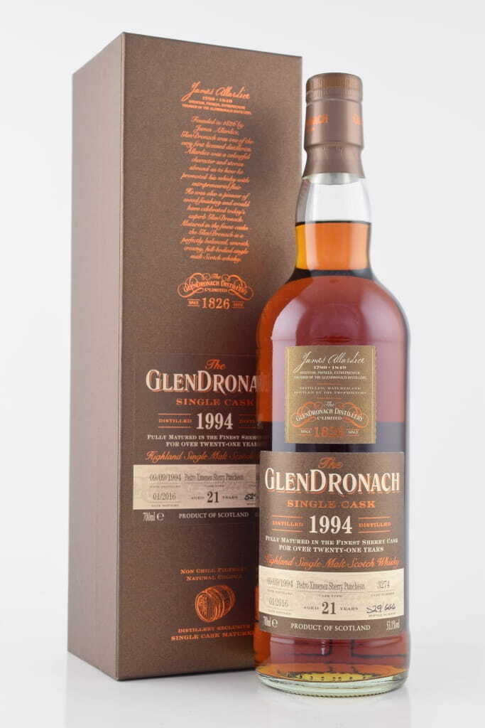Glendronach 21 Year Old 1994/2016 Single Cask # 3274 53.1% vol. 0,7l Glendronach 21 Year Old 1994/2016 Single Cask # 3274 53.1% vol. 0,7l
