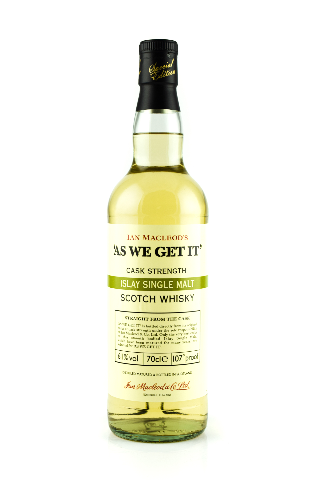 "AS WE GET IT" Islay Ian MacLeod 61%vol. 0,7l "AS WE GET IT" Islay Ian MacLeod 61%vol. 0,7l