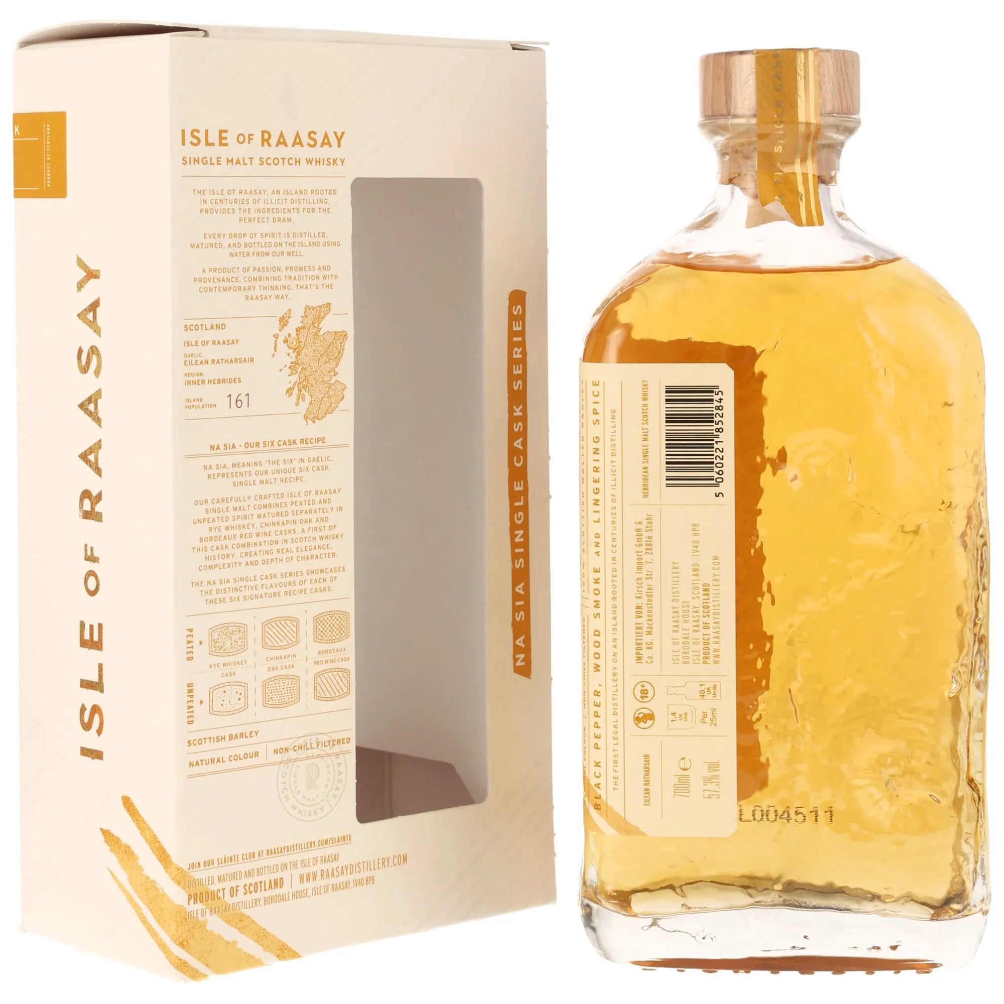 Isle of Raasay 2018/2026 - 7 Year Old - Single Malt Whisky - Peated Rye Whisky Single Cask #18/839
