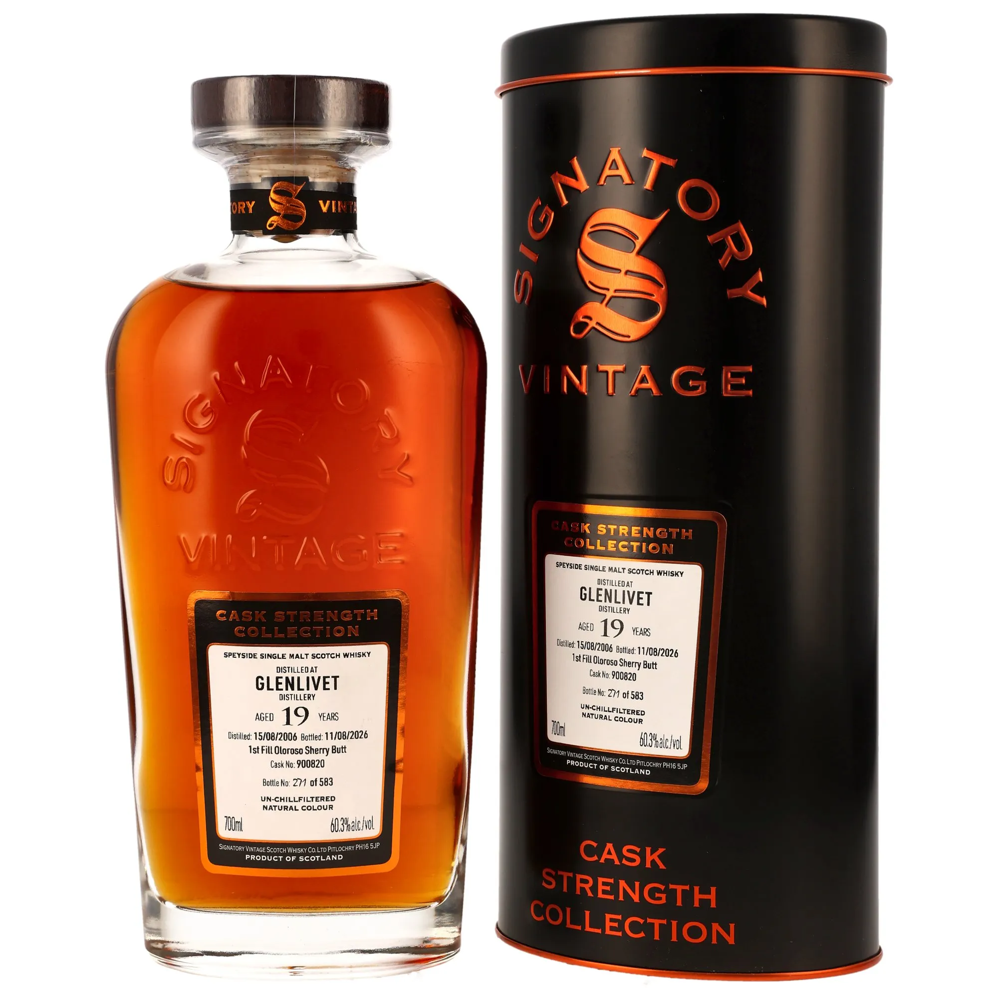 Glenlivet 2006/2026 - 19 Year Old - 1st Fill Oloroso Sherry Butt #900820 - Sig CS