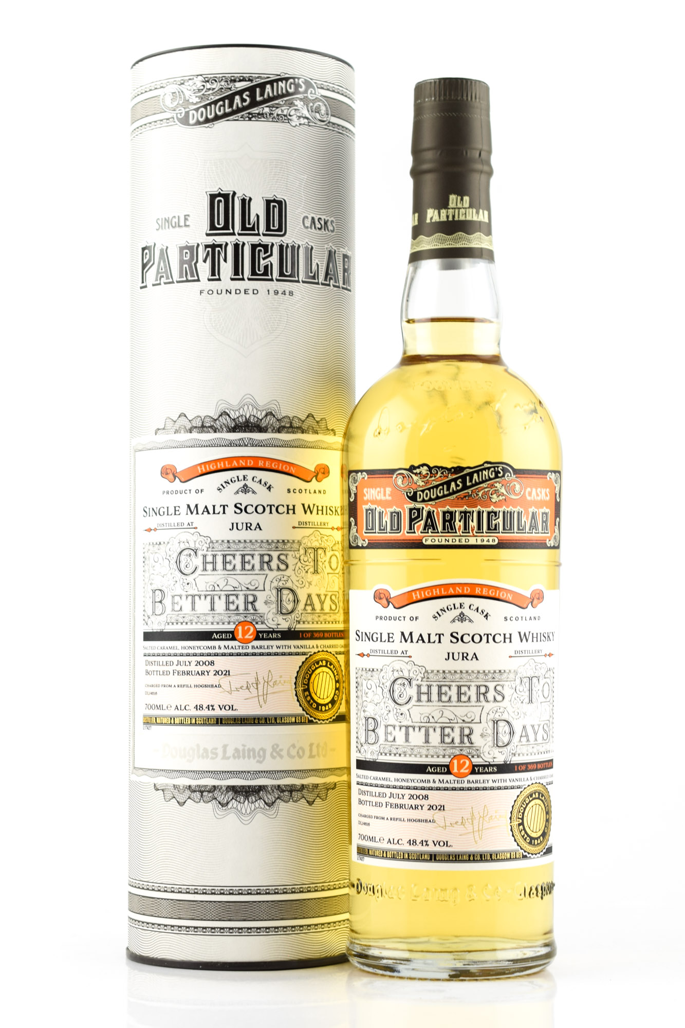 Jura 12 year old "Cheers to better Days" Douglas Laing "Old Particular" 48,4%vol. 0,7l