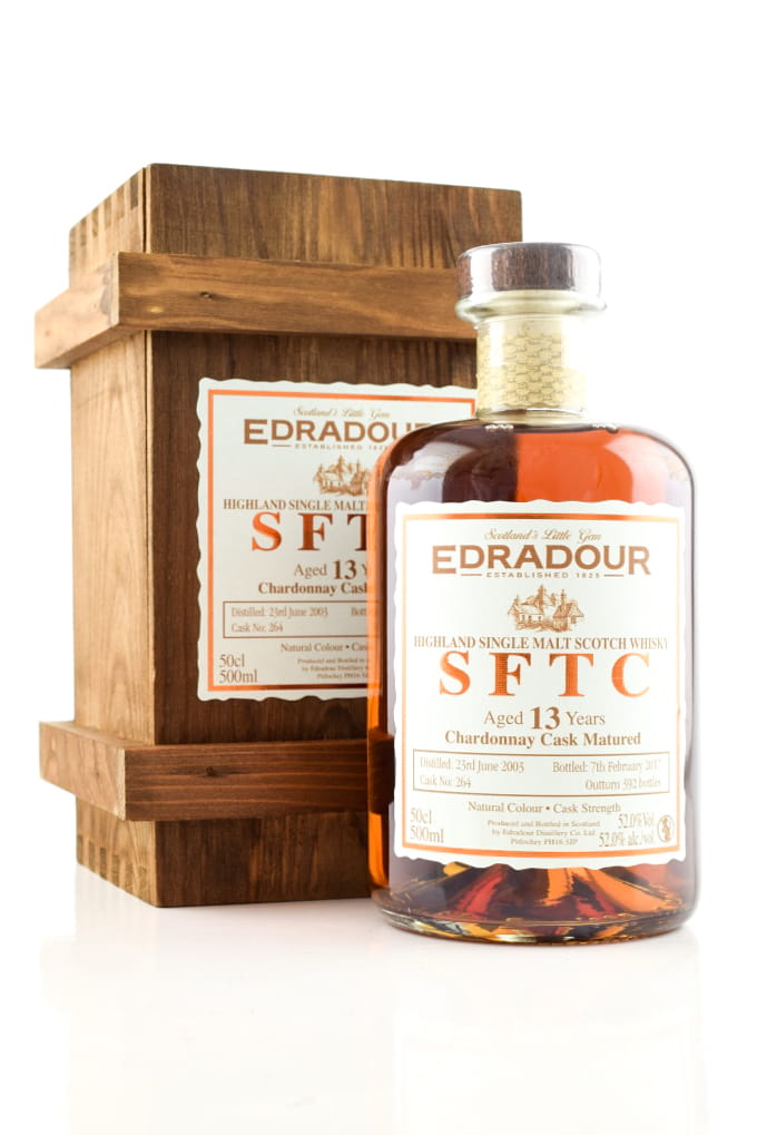 Edradour 13 Year Old 2003/2017 SFTC Chardonnay Cask Matured # 264 52% vol. 0.5l