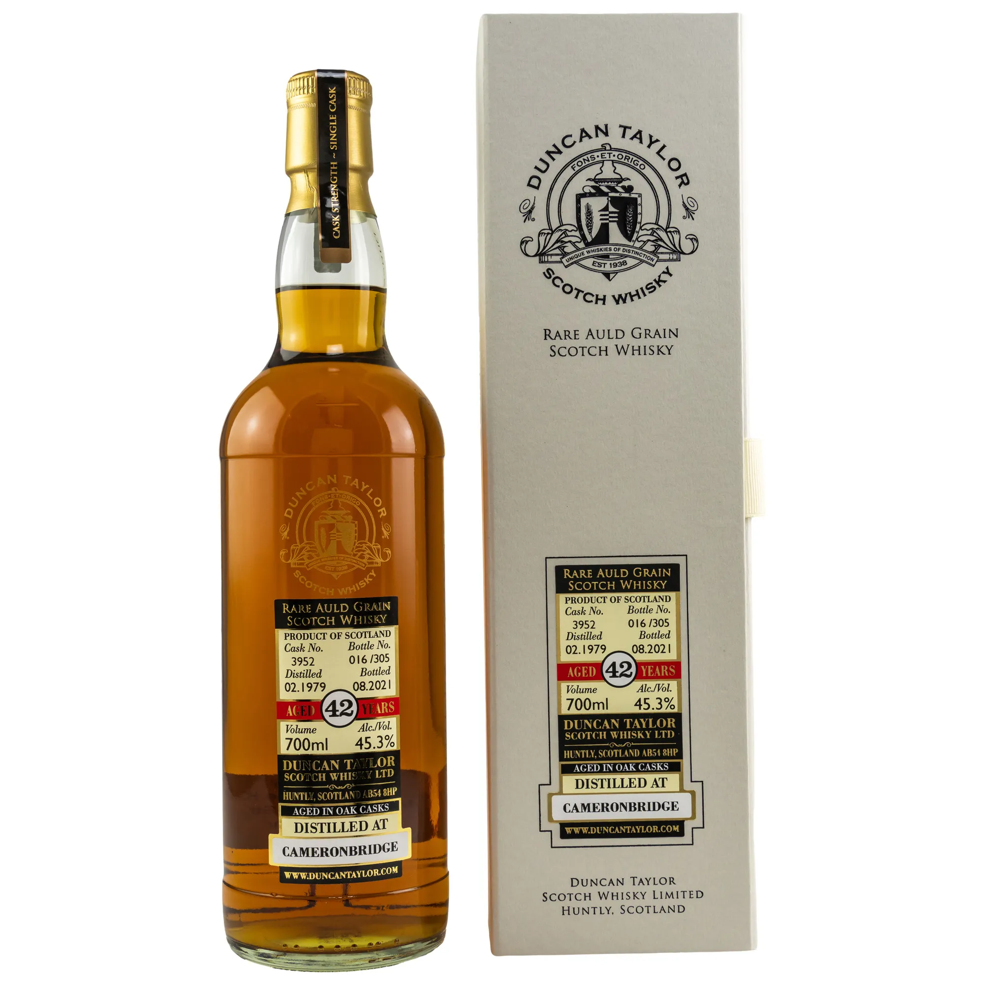 Cameronbridge 1979/2021 - 42 Year Old - #3952 - Rare Auld Grain (Duncan Taylor)