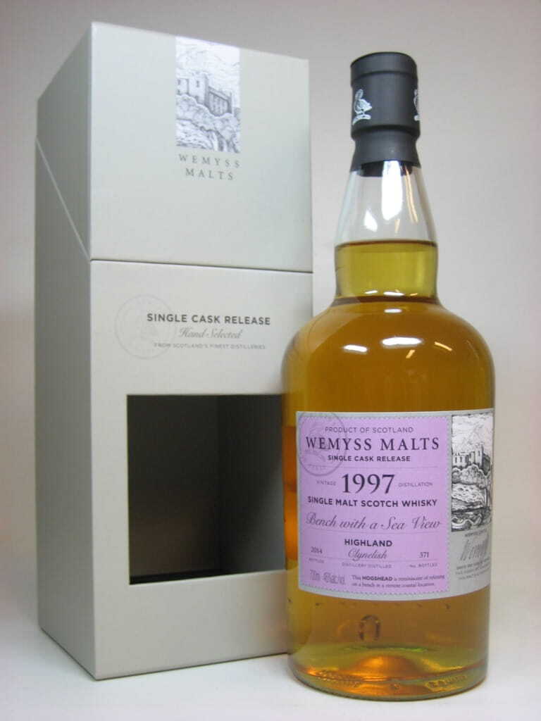 "Bench with a Sea View" 1997/2014 Single Cask Clynelish Wemyss Malts 46%vol. 0,7l "Bench with a Sea View" 1997/2014 Single Cask Clynelish Wemyss Malts 46%vol. 0,7l