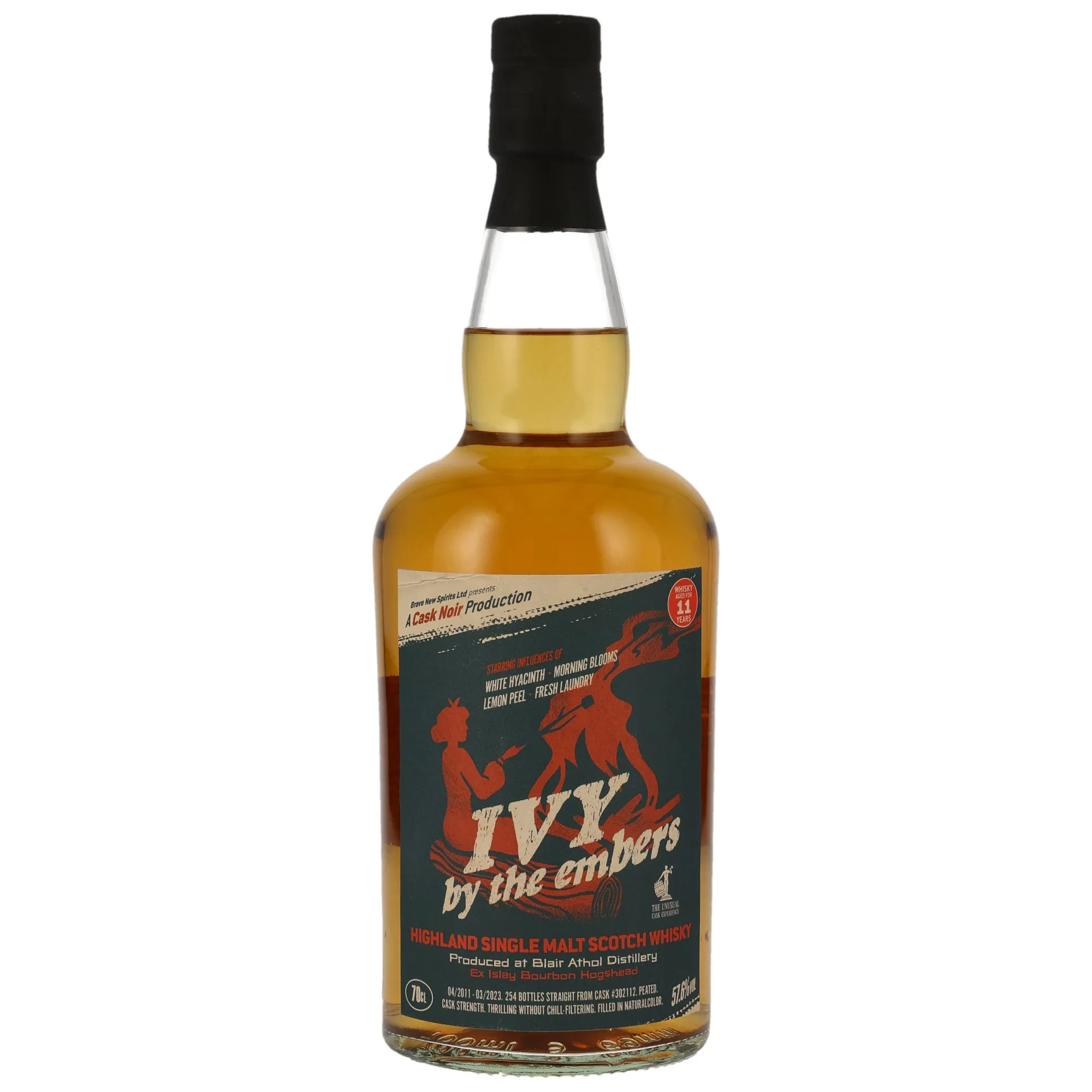 Blair Athol Cask Noir Ivy by the embers 11 Year Old, Bourbon Cask, Cask #C302112, 2011, Brave New Spirits, 57.6%