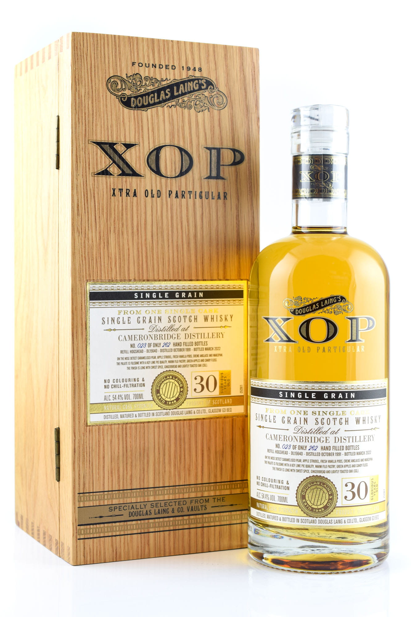 Cameronbridge 30 Jahre 1991/2022 Refill Hogshead Douglas Laing XOP 54,4%vol. 0,7l Cameronbridge 30 Jahre 1991/2022 Refill Hogshead Douglas Laing XOP 54,4%vol. 0,7l