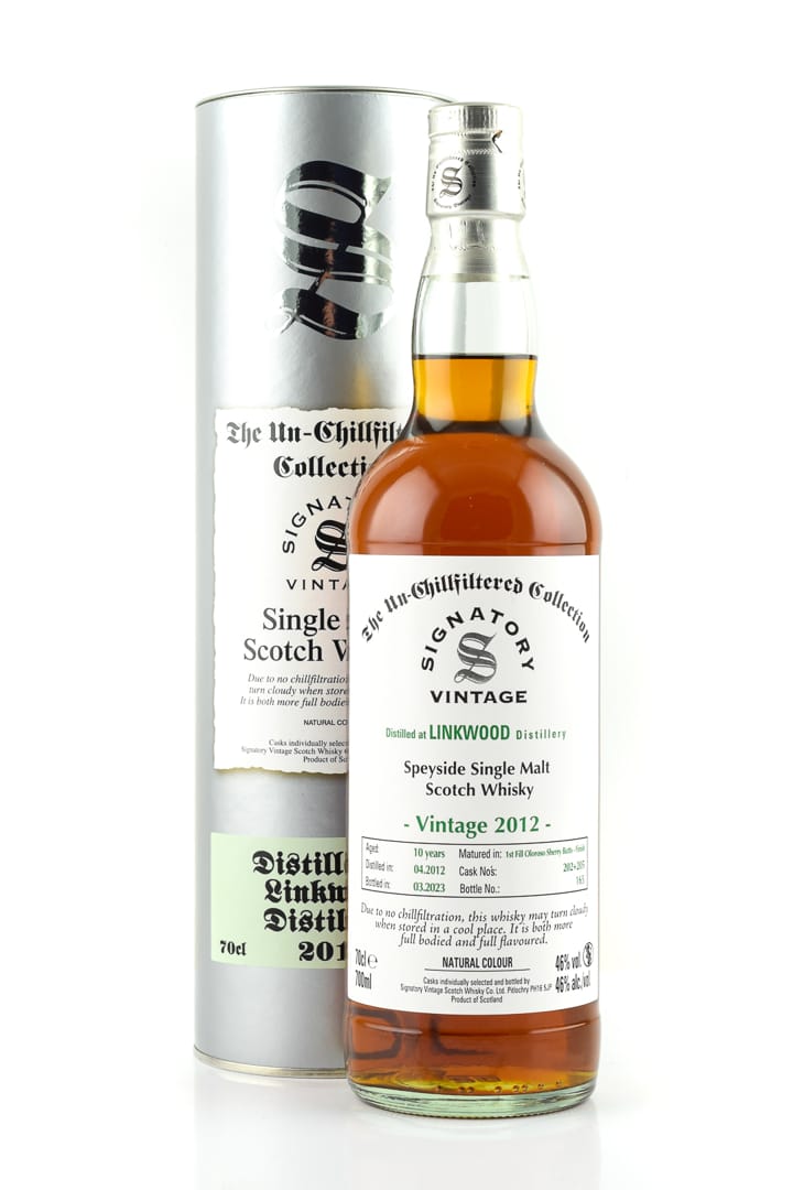 Linkwood 10 year old 1st-fill Oloroso Sherry Butts Finish Un-Chillfiltered Signatory