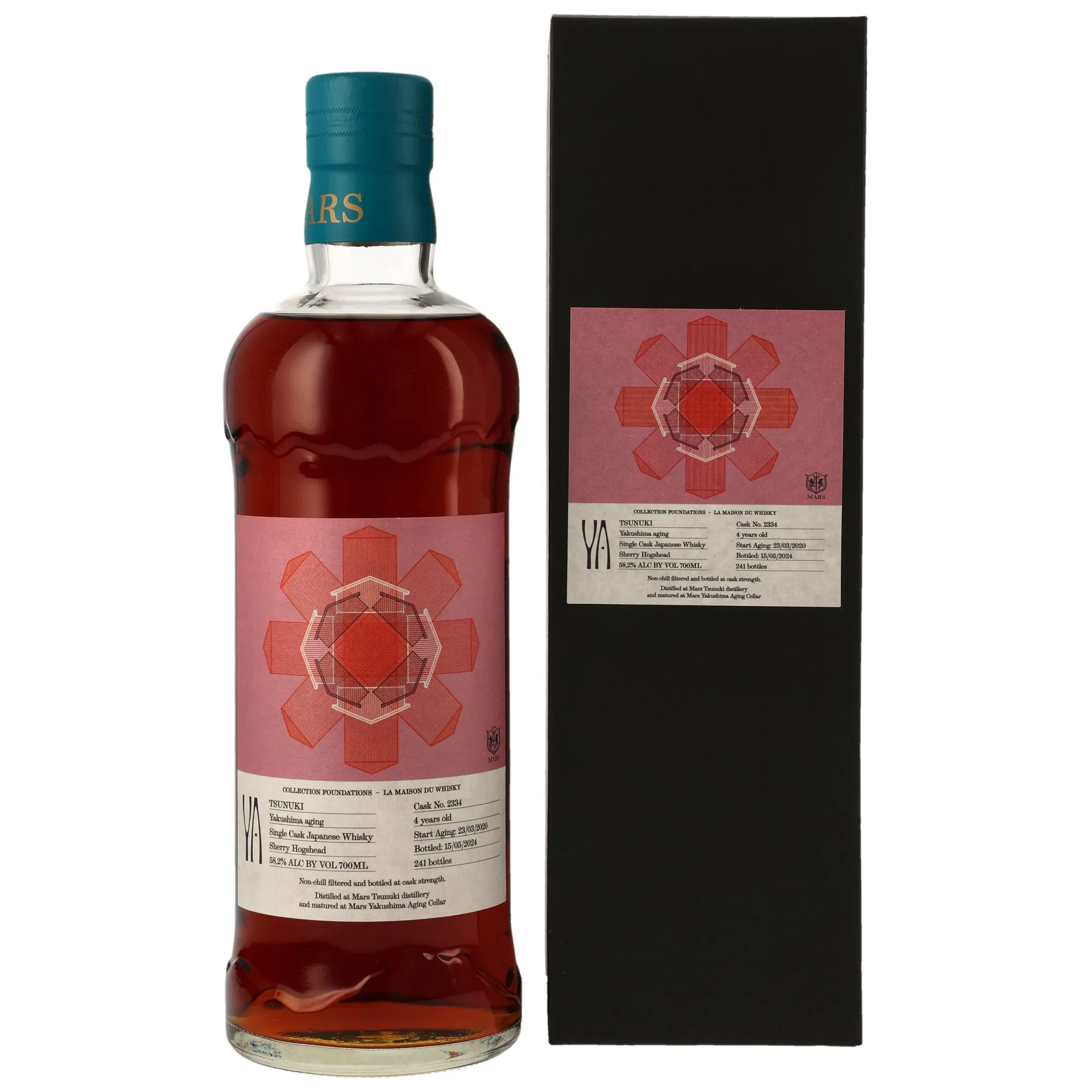 Mars Tsunuki Foundations 4 Year Old, Sherry Cask, Cask #2334, 2020, La Maison Du Whisky, 58.2%