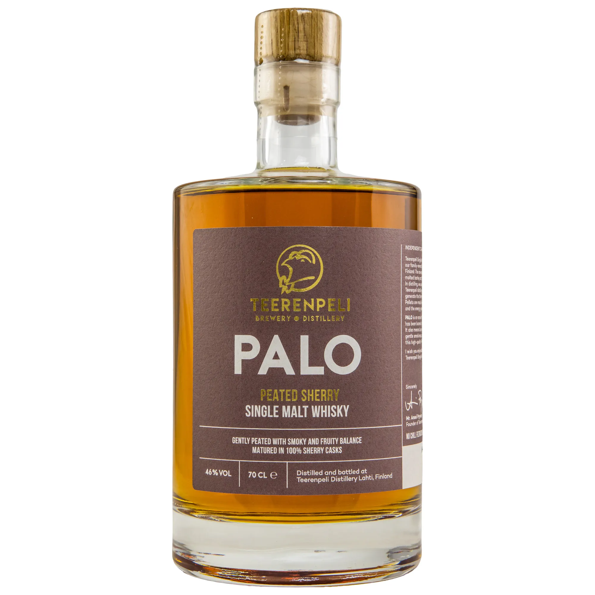 Teerenpeli Palo Peated Sherry Single Malt Whisky, Sherry Cask, Batch No. 1-22, 2022, 46%