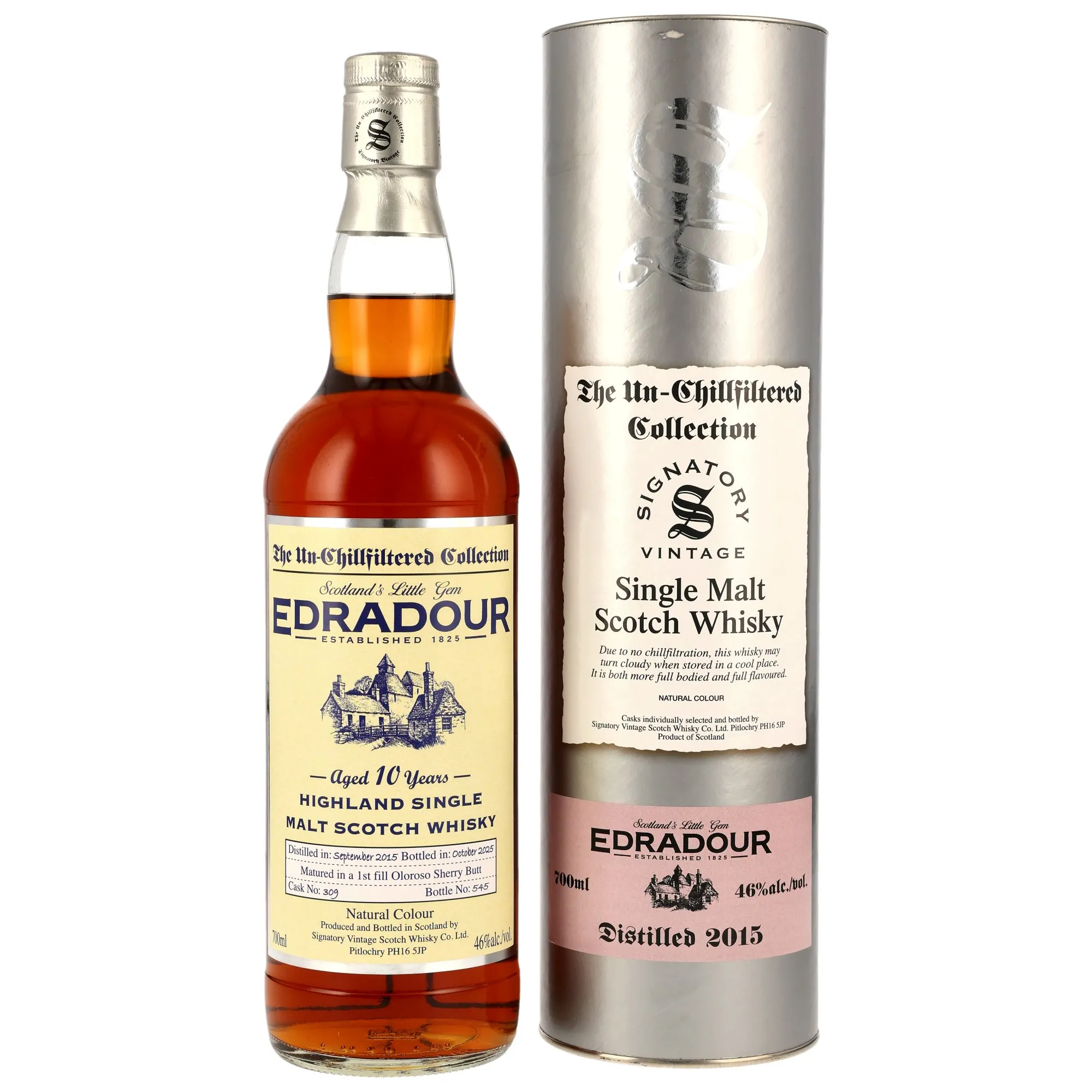 Edradour 2015/2025 - 10 Jahre - Sig un-chill - 1st Fill Oloroso Butt #309