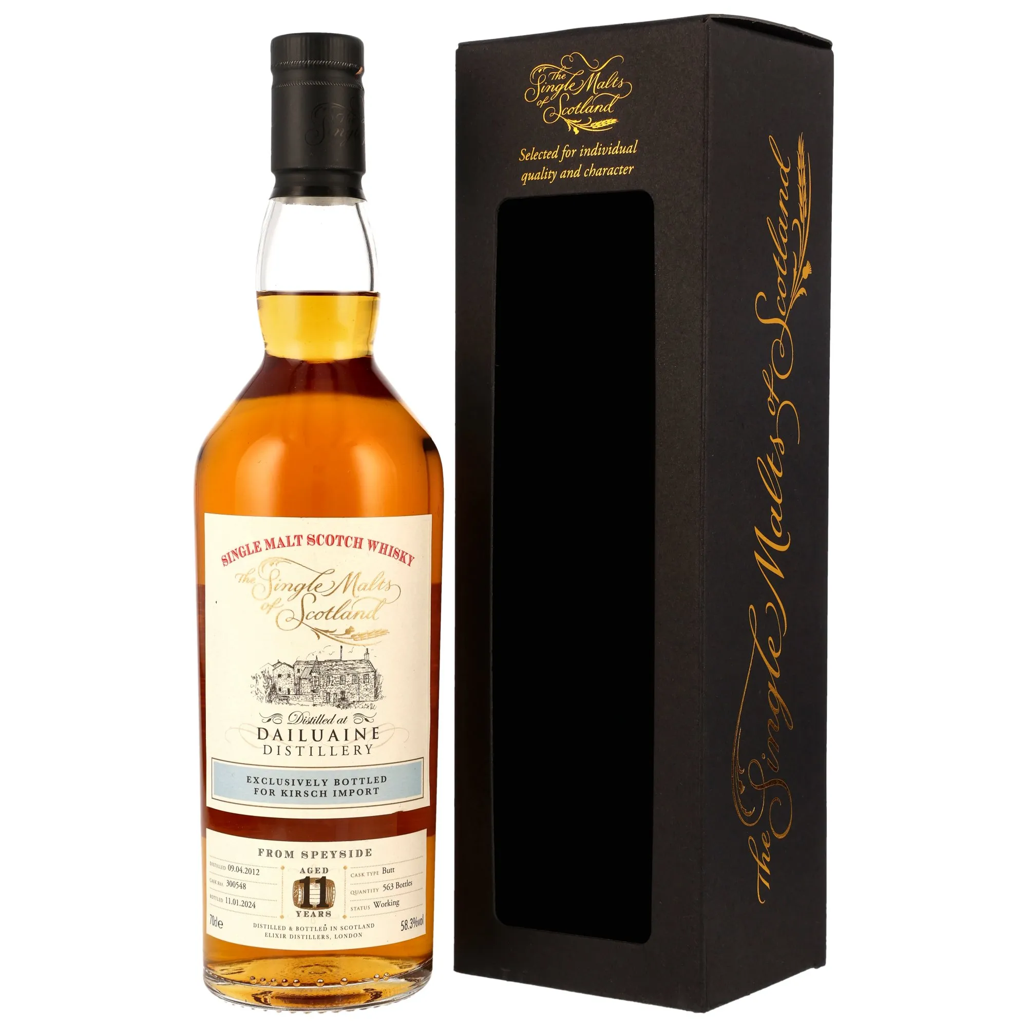 Dailuaine The Single Malts of Scotland 11 Year Old, Sherry Butt Cask, Cask #300548, 2012, Elixir Distillers, 58.3%