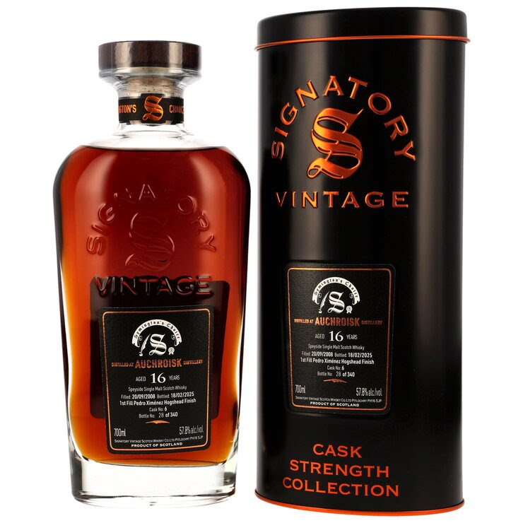 Auchroisk 16 Jahre 1st-fill Pedro Ximénez Sherry Hogshead #6 Finish Signatory Symington’s Choice