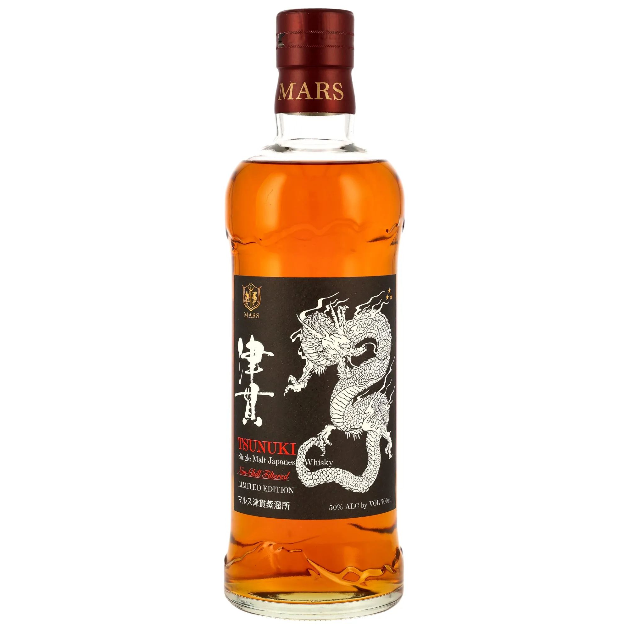 Mars Shinshu Distillery Tsunuki Black Dragon Small Batch Limited Edition - Kirsch exclusive, Sherry, Bourbon, Port & Red Wine Cask, 50%