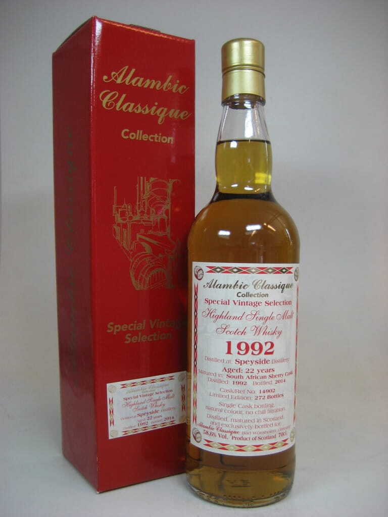 Speyside 22 Jahre 1992/2015 South African Sherry Cask Alambic Classique 58,6%vol. 0,7l