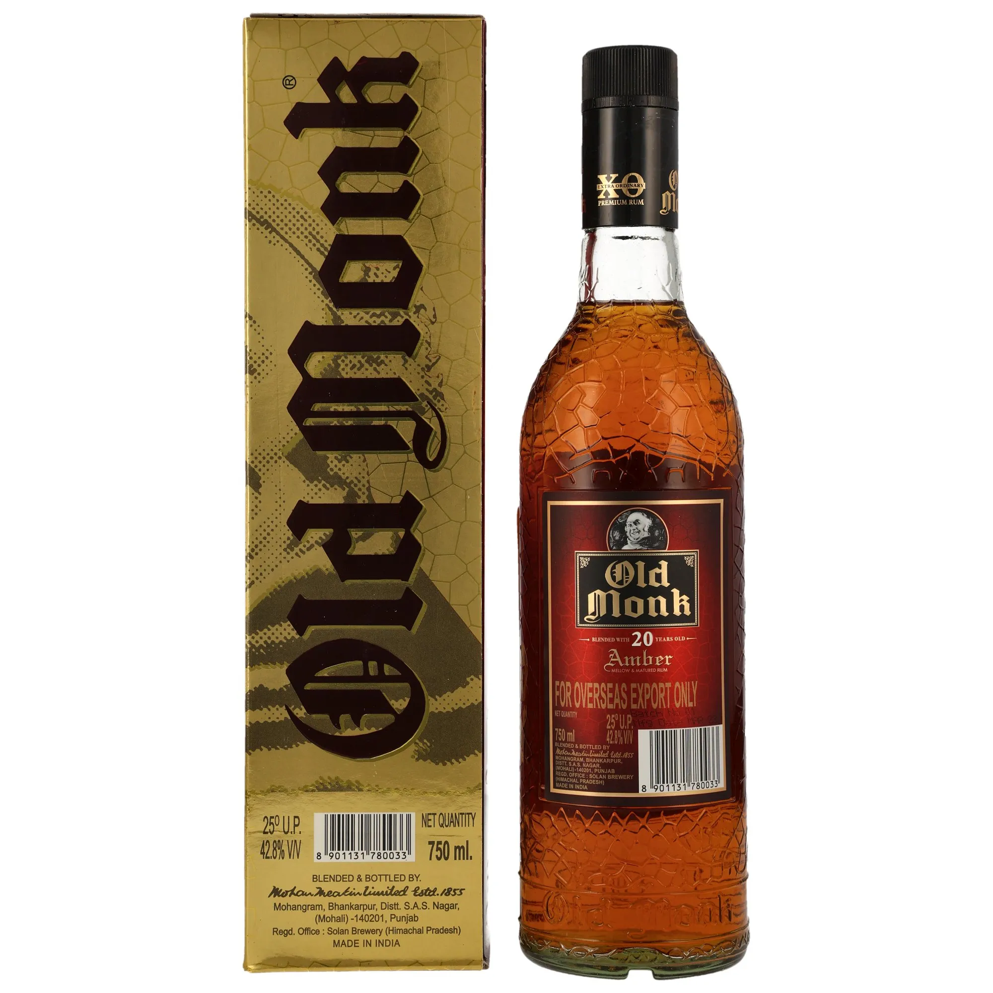 Old Monk 20 Jahre Rum - Amber