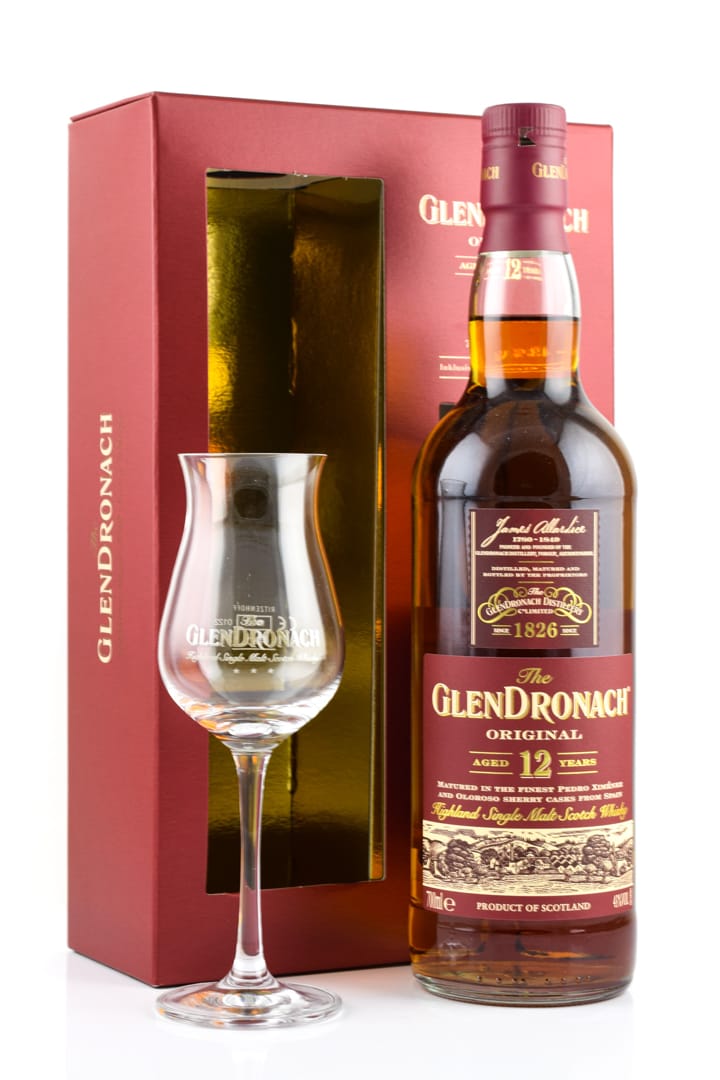 Glendronach 12 year old with glass Glendronach 12 year old with glass