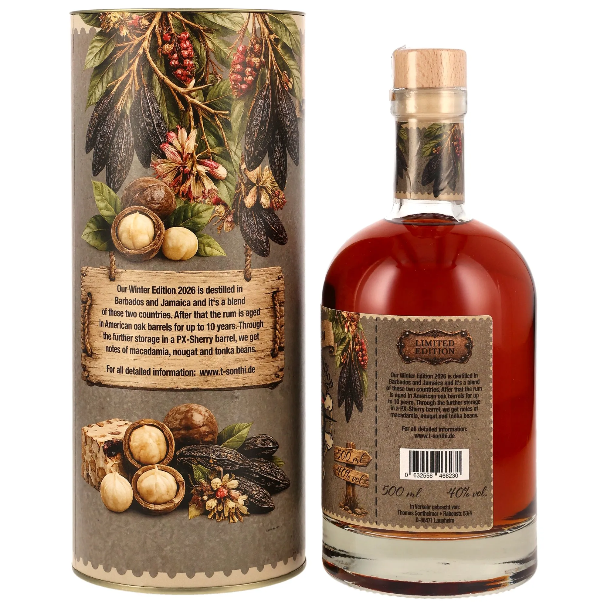 Winter Edition 2026 (Jamaica&Barbados) 10 Year Old Rum - T.Sonthi