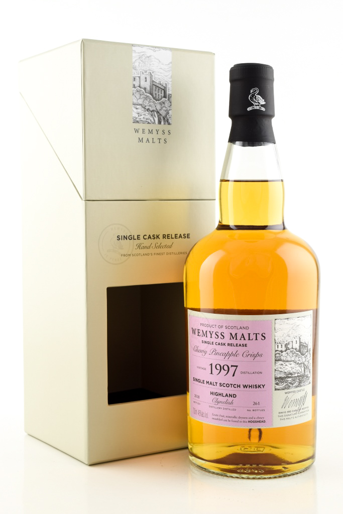 "Chewy Pineapple crisps" 1997/2018 Single Bourbon Hogshead Clynelish Wemyss Malts 46% vol. 0,7l