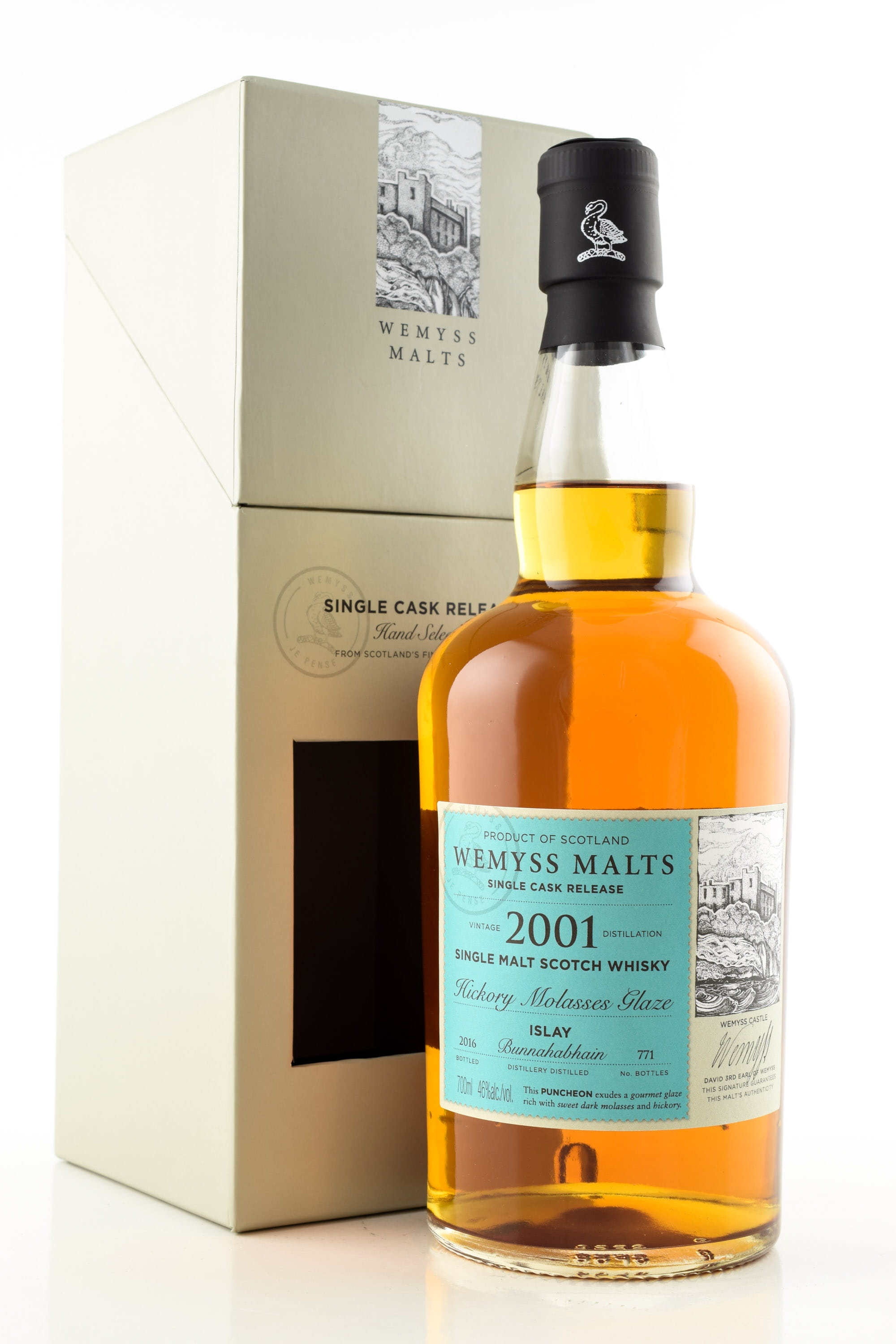 "Hickory Molasses Glaze" 2001/2016 Single Sherry Puncheon Bunnahabhain Wemyss Malts 46% vol. 0,7l
