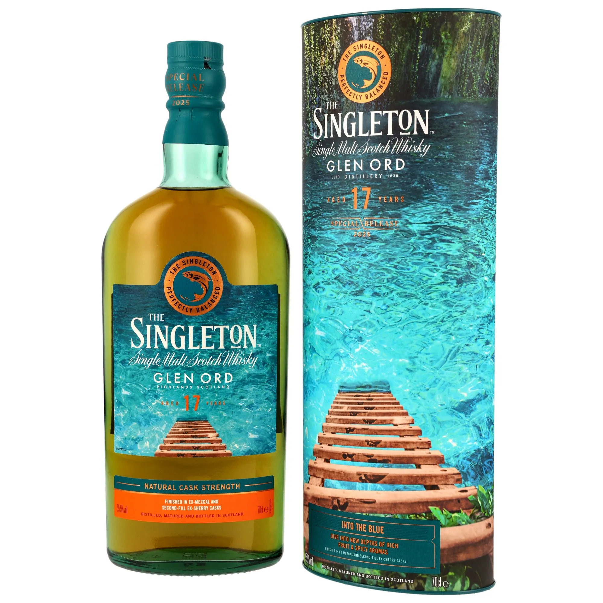 Singleton Glen Ord Into the Blue 17 Year Old, Mezcal & Second Fill Sherry Cask, 2025, 55.5%