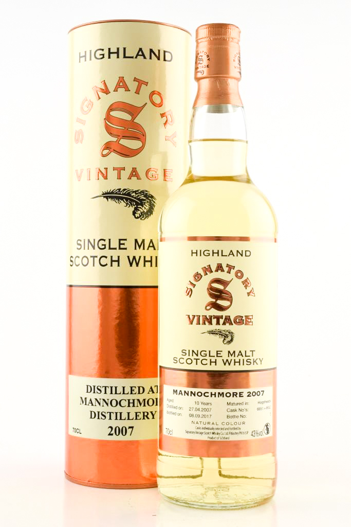 Mannochmore 10 Year Old 2007/2017 hogsheads # 6651 & # 6652 Vintage Signatory 43% vol. 0,7l
