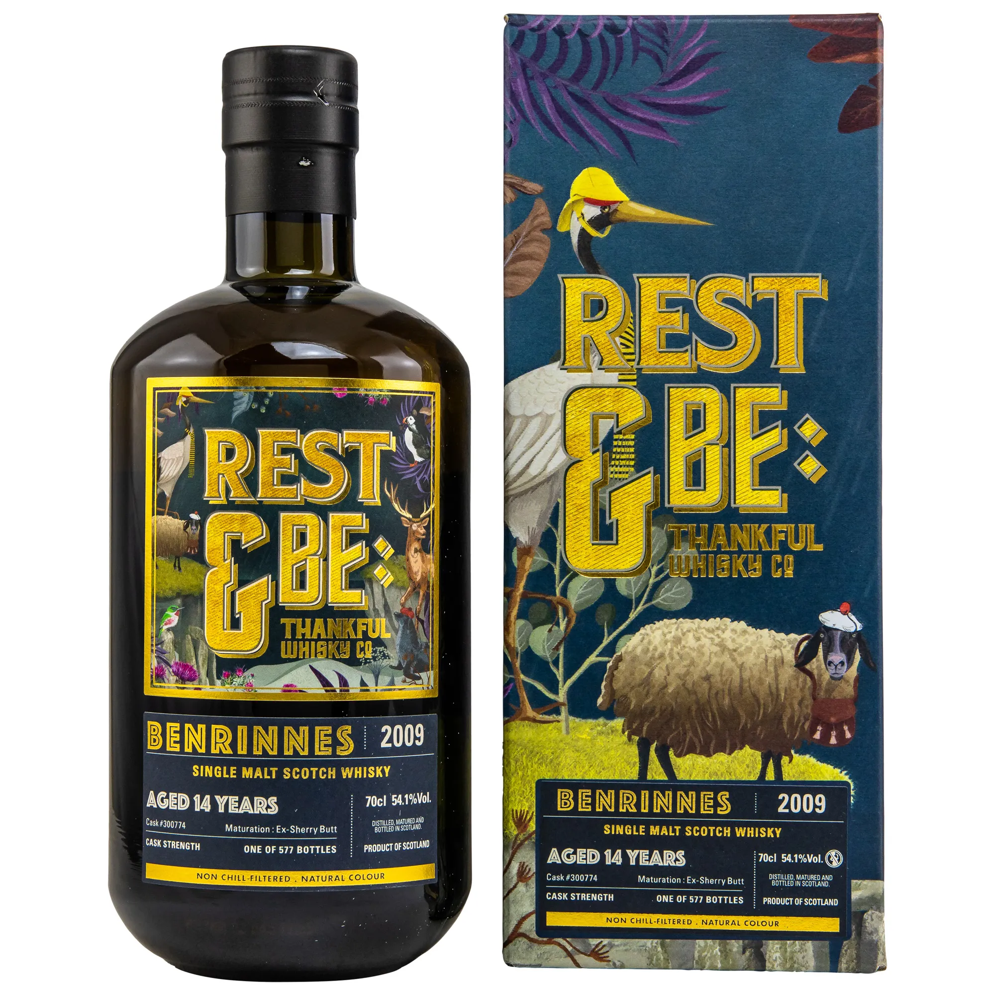 Benrinnes Rest & Be Thankful 14 Year Old, Sherry Cask, Cask #300774, 2009, Rest & Be Thankful, 54.1%