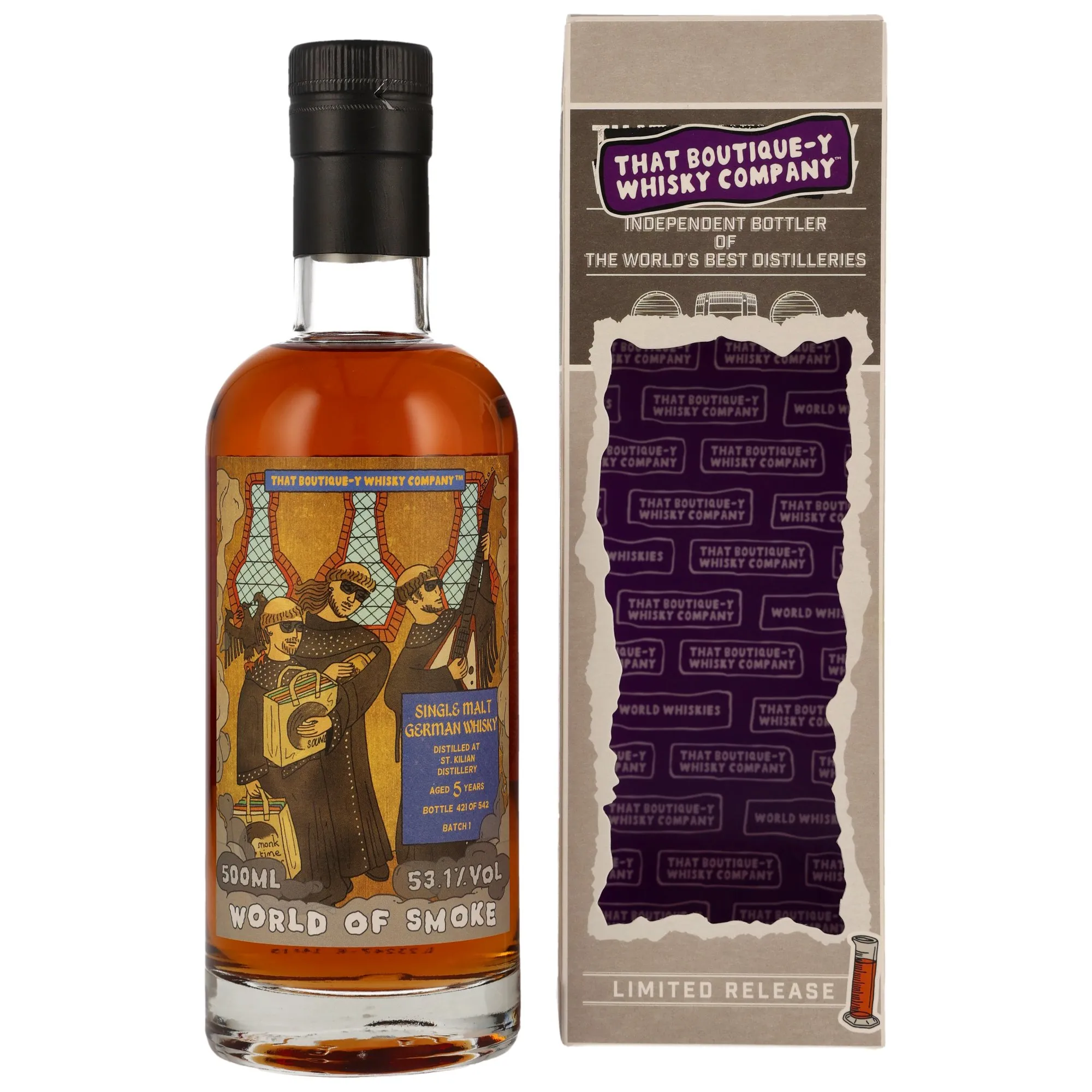 St. Kilian World of Smoke 5 Year Old, Cherry Wine Cask, Batch No. 1, That Boutique-y Whisky Company, 53.1%