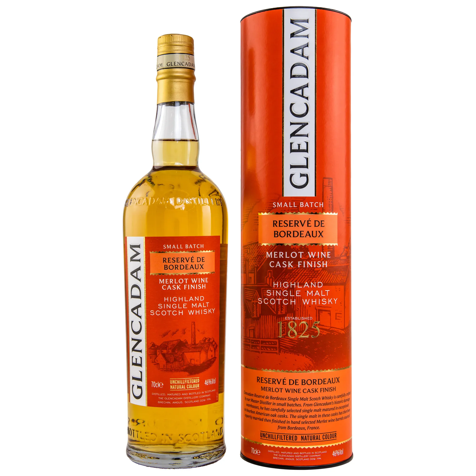 Glencadam Reserve de Bordeaux - Merlot Cask Finish, Bourbon & Merlot Wine Cask, Batch Small Batch, 2023, 46%