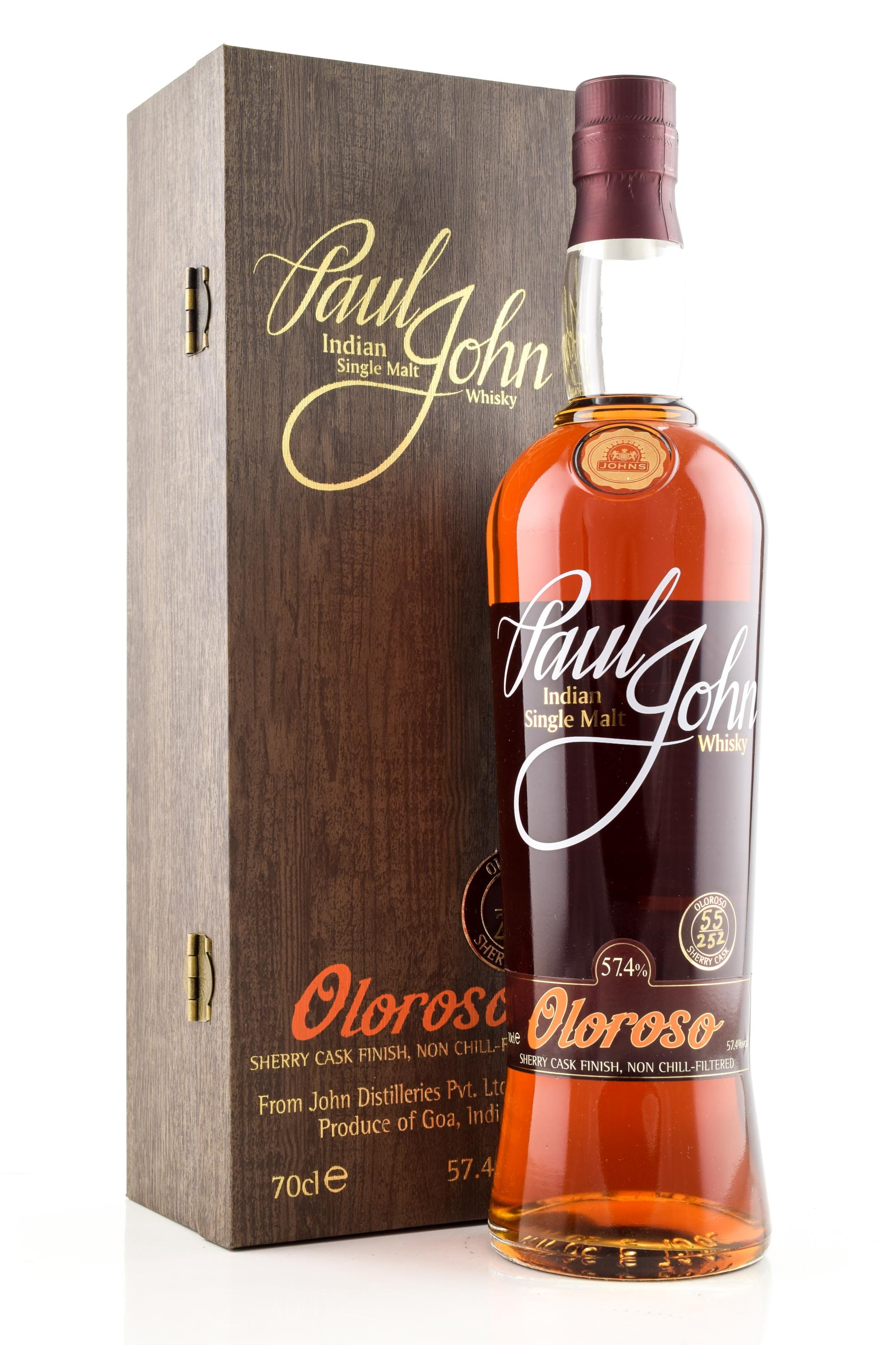 Paul John Oloroso Sherry Cask Finish 57.4% vol. 0,7l Paul John Oloroso Sherry Cask Finish 57.4% vol. 0,7l
