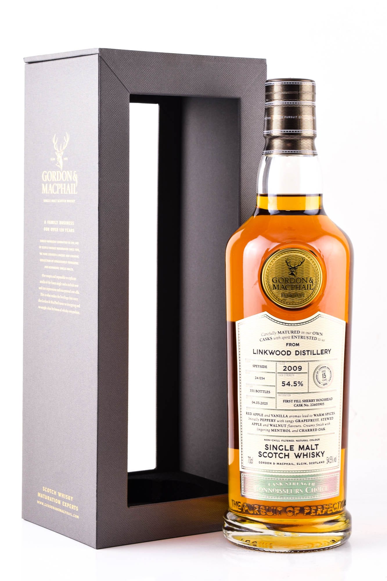 Linkwood 15 year old 1st-fill Sherry Hogshead #22605905 Gordon & MacPhail Connoisseurs Ch.