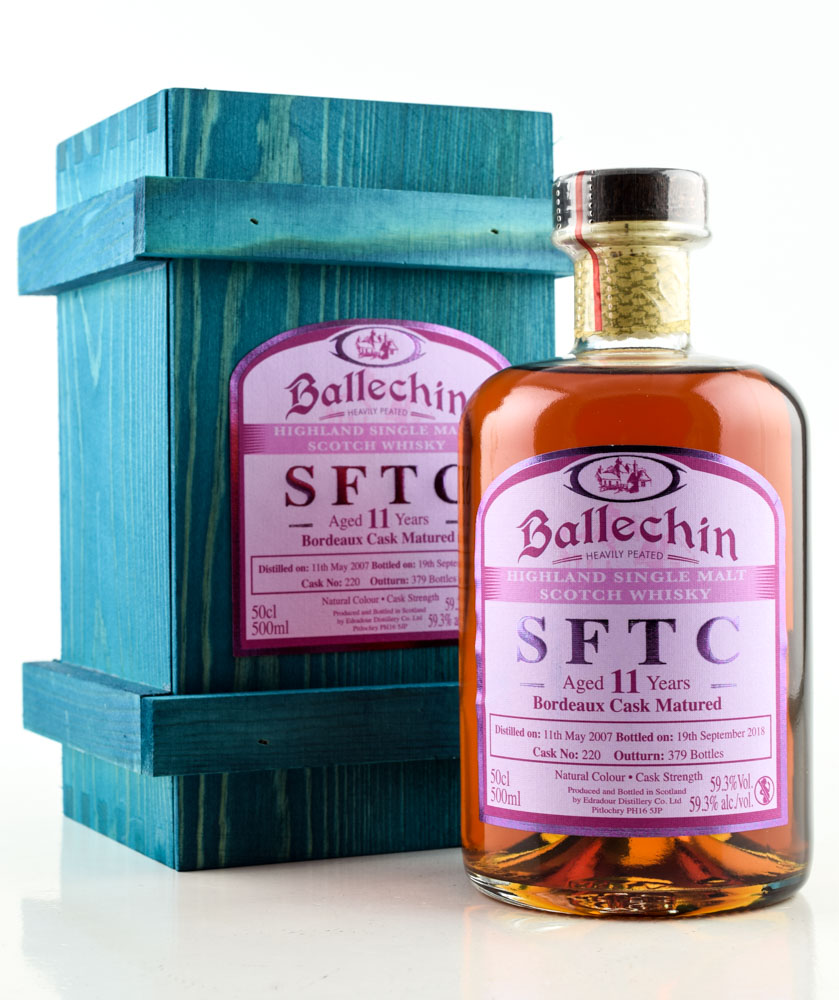 Ballechin 11 year old 2007/2018 SFTC Bordeaux Cask Matured #220 59,3%vol. 0,5l