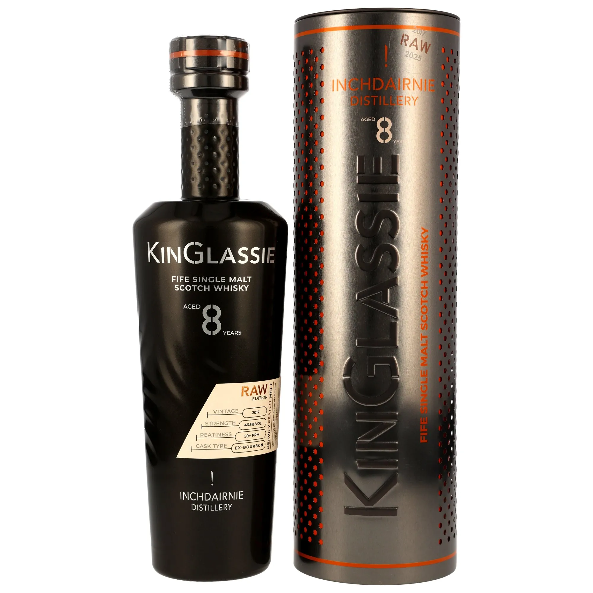 InchDairnie KinGlassie 2017/2025 - 8 Year Old - Raw - Heavily Peated Malt - Ex-Bourbon Cask