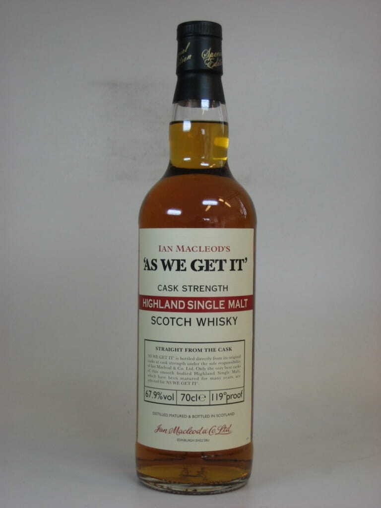 "AS WE GET IT" Highlands Ian MacLeod 67,9%vol. 0,7l