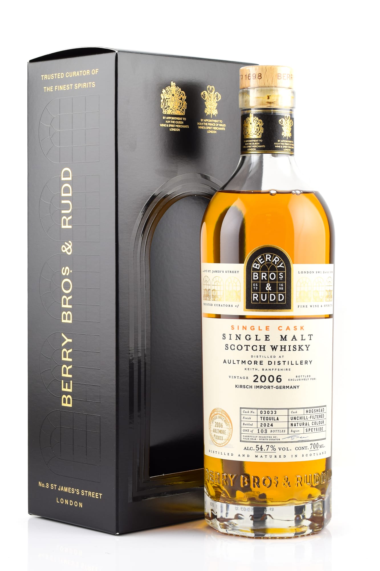 Aultmore 2006/2024 Tequila Cask #03033 Finish Berry Bros. & Rudd
