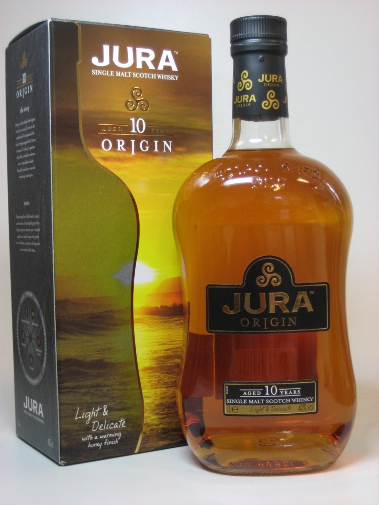 * Jura 10 Year Old Origin 40% vol. 1.0L - without gift package * Jura 10 Year Old Origin 40% vol. 1.0L - without gift package