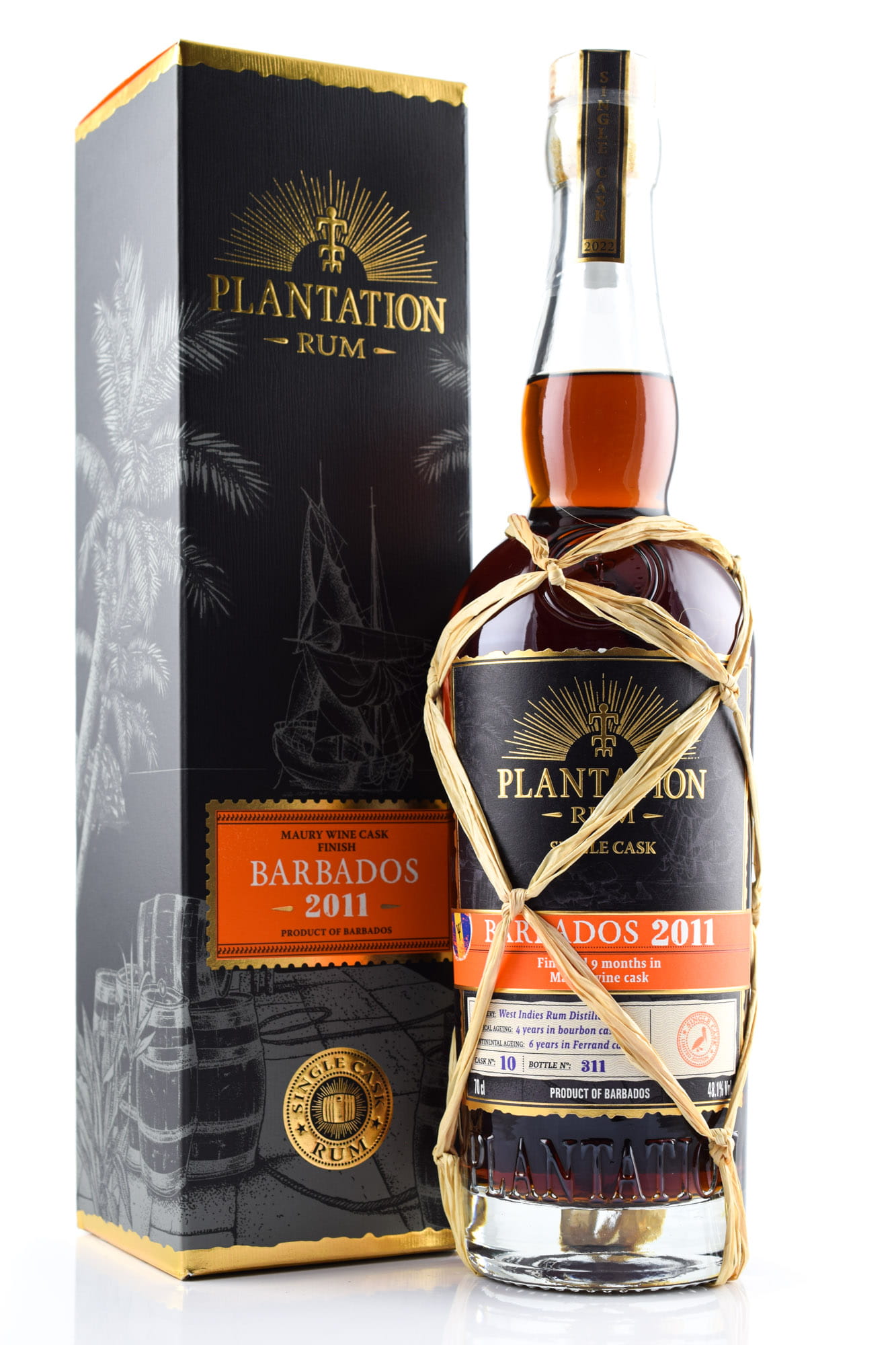 Plantation Barbados 2011 Maury Wine Cask Finish 48,1%vol. 0,7l Plantation Barbados 2011 Maury Wine Cask Finish 48,1%vol. 0,7l