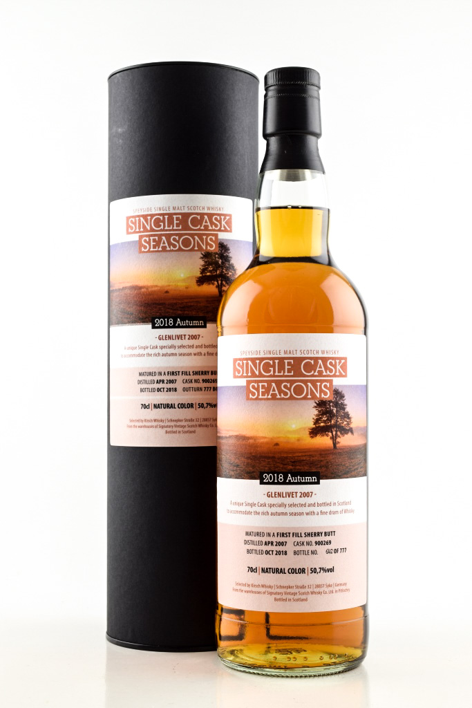 Glenlivet 11 Year Old 1st-fill Sherry Butt Single Cask Seasons Signatory 50.7% vol. 0,7l