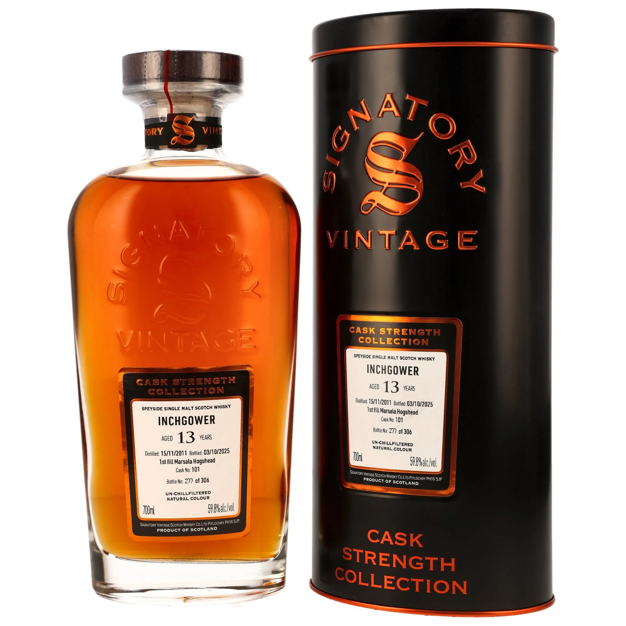 Inchgower 2011/2025 - 13 Year Old - 1st Fill Marsala Hogshead #101 - Sig CS