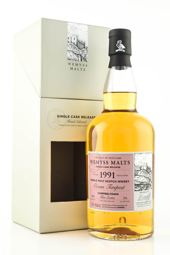 "Ocean Tempest" 1991/2015 Single Barrel Bourbon Glen Scotia Wemyss Malts 46% vol. 0,7l