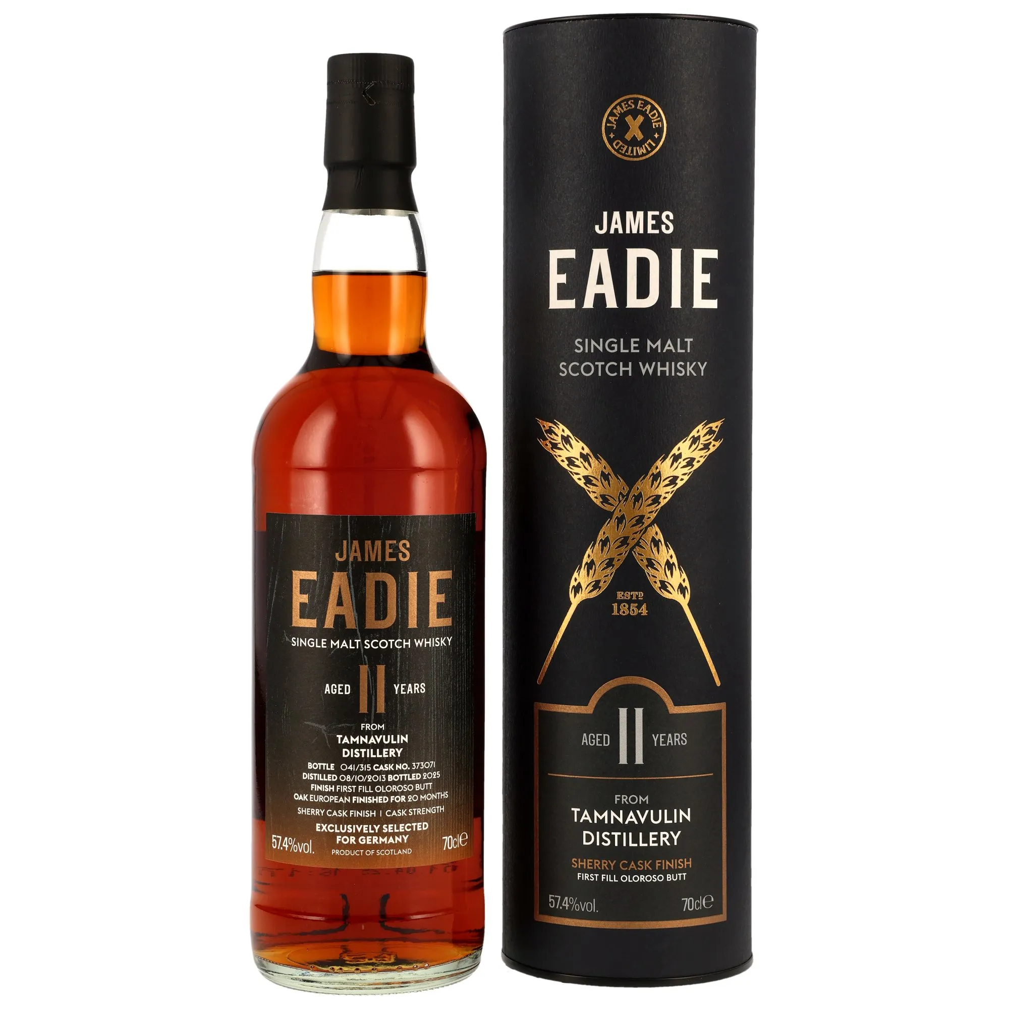 Tamnavulin 2013/2025 - 11 Year Old - 1st Fill Oloroso Sherry Butt #373071 - James Eadie - Germany Exclusive