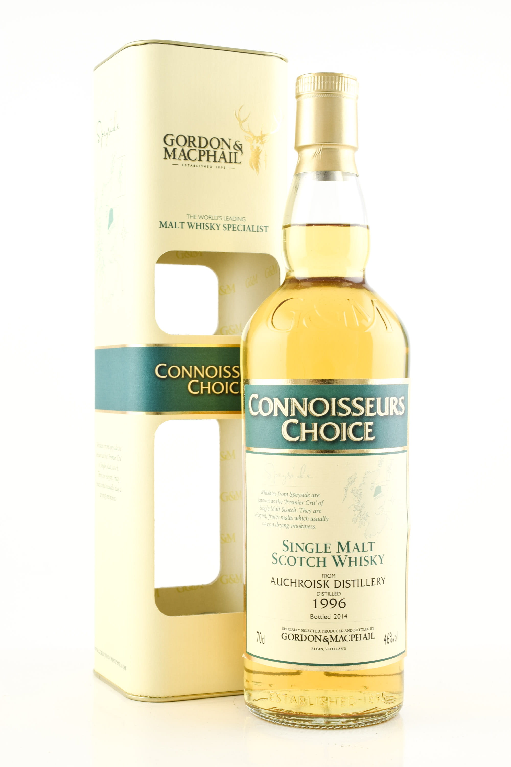 Auchroisk 1996/2014 Refill American Hogsheads Gordon & MacPhail Connoisseurs Ch. 46%vol. 0,7l